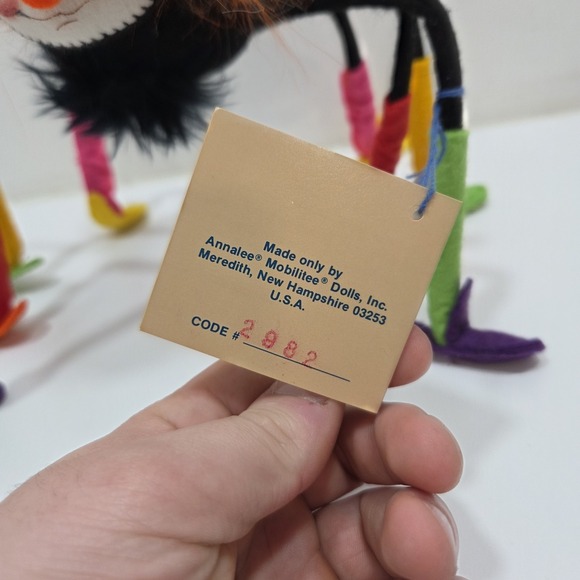 Annalee Doll Halloween Spider 12" 1991 Vintage Posable Decoration With Tags - Picture 3 of 12